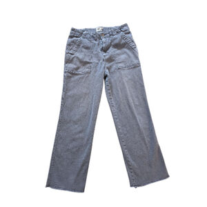 faherty jeans women Size 27 Straight Black Raw Edge